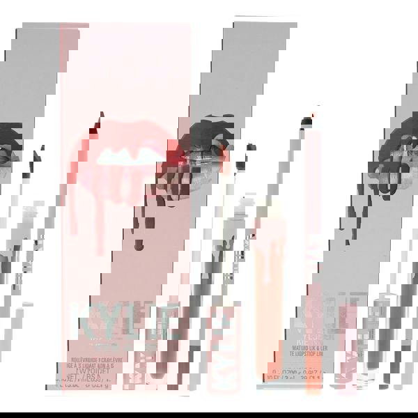 Kylie By Kylie Jenner Matte Lip Kit 801 Queen 2 Piece Gift Set: Liquid Lipstick