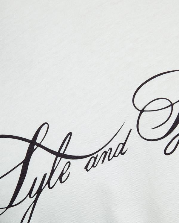 Lyle & Scott Superfine Mens Graphic T-Shirt - 626 White