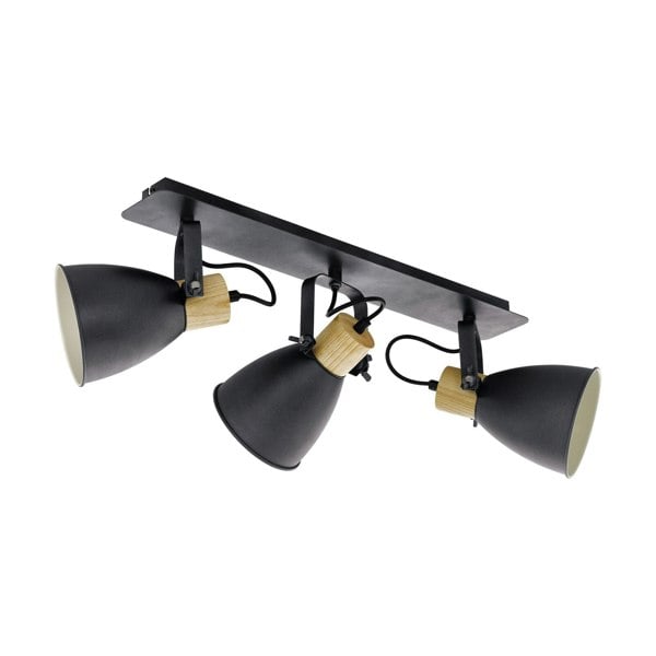 Flush Ceiling Light Colour Anthracite Cream White Brown Shade Bulb E27 3x40W Loops