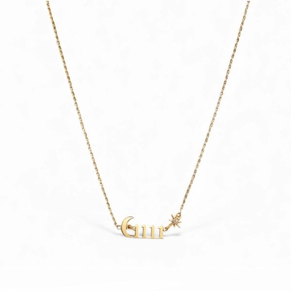 Luxe Tones Angel Luxe 18ct Gold Plated 1111 Manifest Necklace