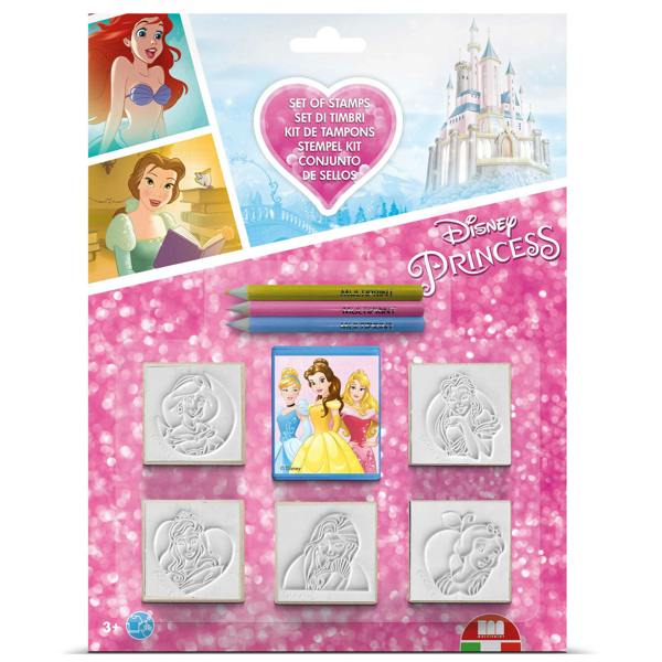 Disney Princess Blister Pack 5 Stamps – Kids Craft & Stationery Set