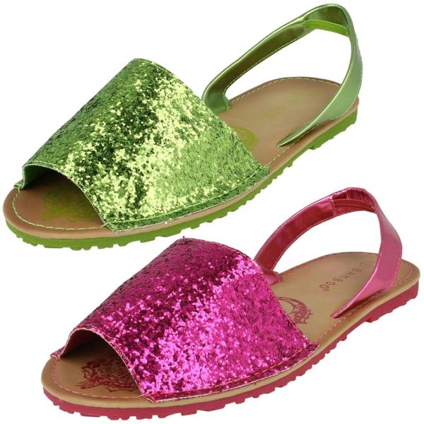 Spot On Ladies Spot On Flat Mule Slingback Sandals