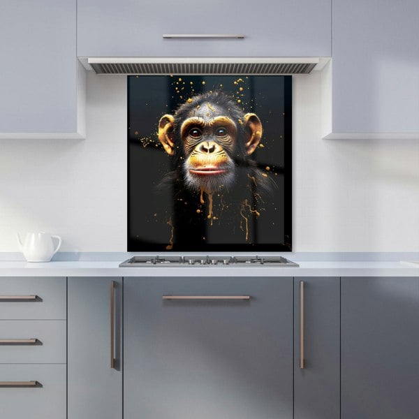 Warren Reed - Designer Splashart Cheeky Chimp Face Kitchen Splashback