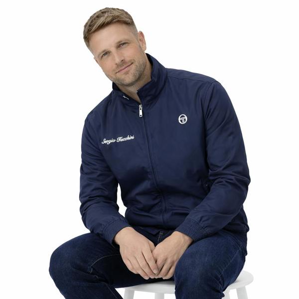 Sergio Tacchini Brando Harrington Jacket Maritime Blue