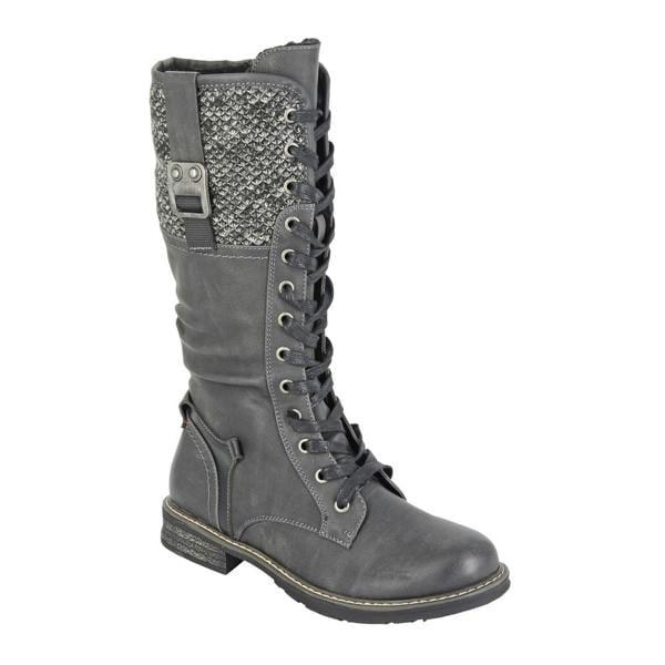 Cipriata Womens/Ladies Gabriela Combat Boots - Black/Grey
