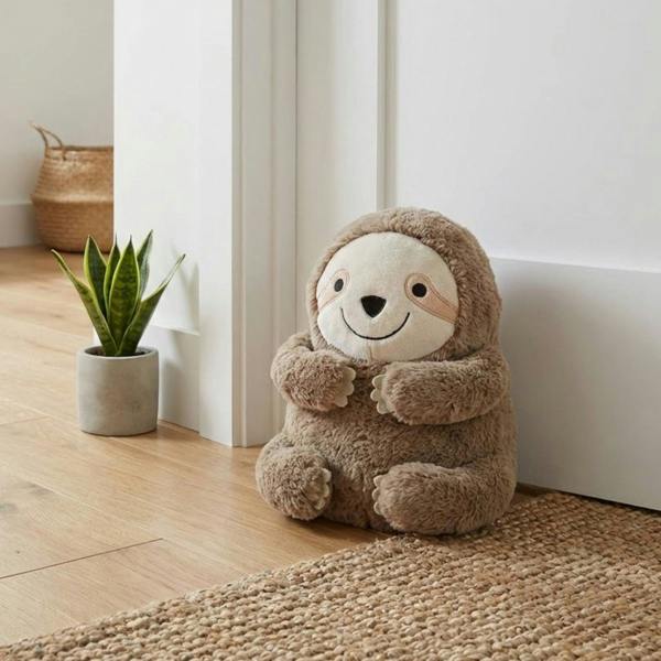 Garden Greatness Plush Sitting Furry Sloth Door Stopper
