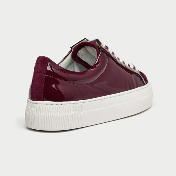 Calla Saturn Trainers - Burgundy Patent Leather & Suede