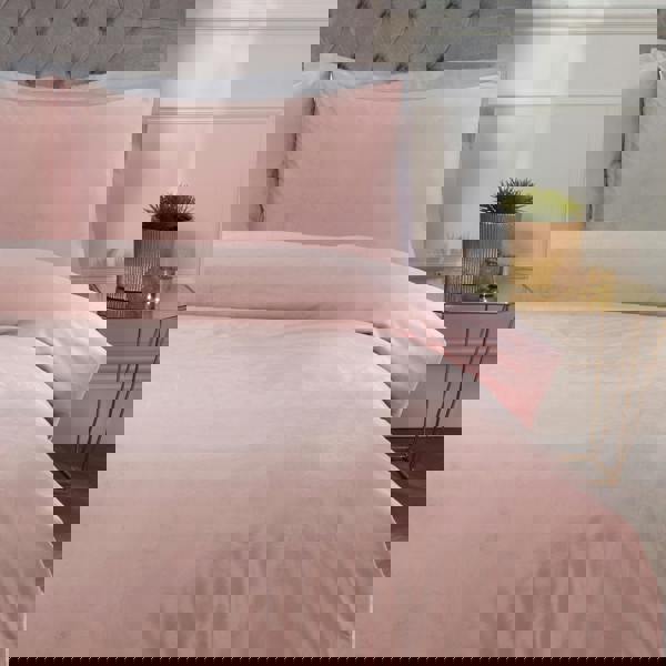 Smart Living Luxury Soft & Elegant Matte Velvet Duvet Cover Set with Pillowcases - Blush