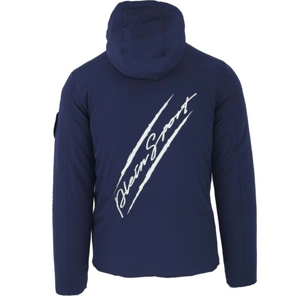 Plein Sport Padded Signature Logo Navy Jacket - Nova Clothing