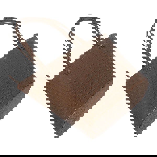 Assots London 'MELANIE' Tan Croc Real Leather Unlined Bucket Bag