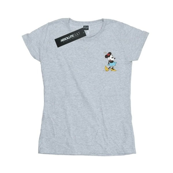 Disney Womens/Ladies Minnie Mouse Kick Chest Cotton T-Shirt - Sports Grey