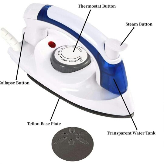 Havendro Mini Travel Iron Adjustable Temperature Foldable Portable Travel Iron Clothes