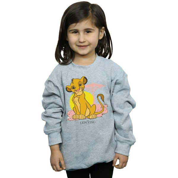 Disney Girls The Lion King Simba Pastel Sweatshirt - Sports Grey