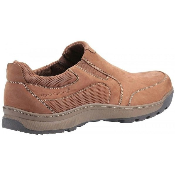 Hush Puppies Mens Jasper Slip On Leather Shoes - Tan