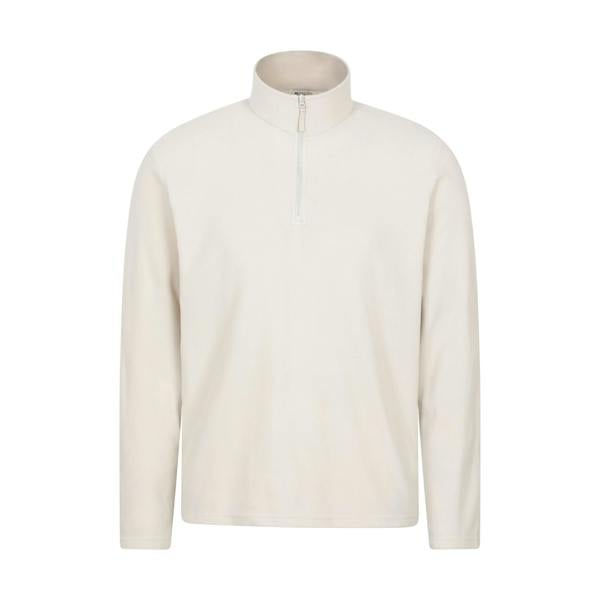 Mountain Warehouse Mens Camber II Camo Half Zip Fleece Top - Cream - 
