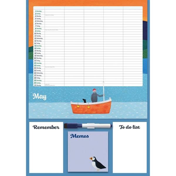 Unbranded Ailsa Black, By the Sea A3 Family Organiser 2027, Family Planners, Month To View, Animals, Gift