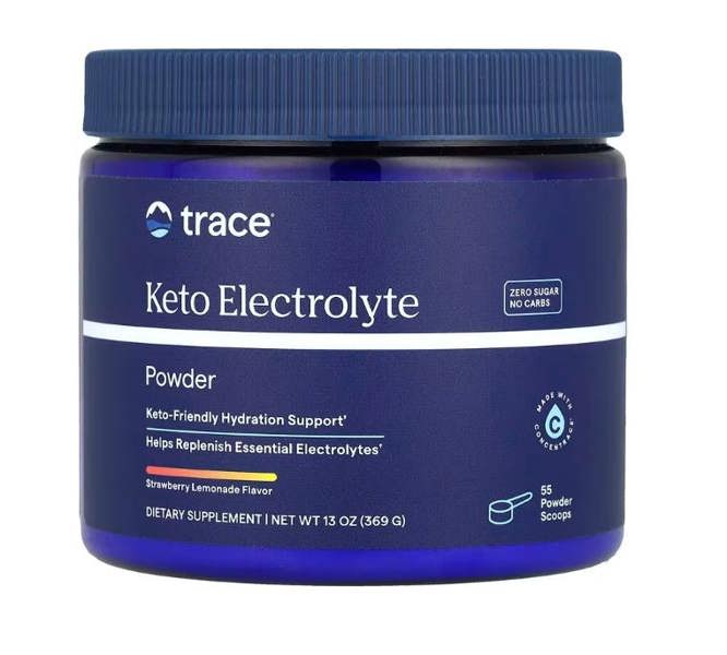 Trace Minerals Keto Electrolyte Powder, Strawberry Lemonade - 369g