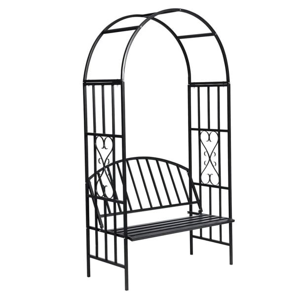 Berkfield Garden Rose Arch with Bench