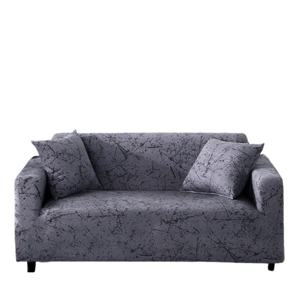 Anyhouz Anyseat 4 Seater Sofa Cover Marble Gray Style and Protection For Living Room Sofa Chair Elastic Stretchable Slipcover