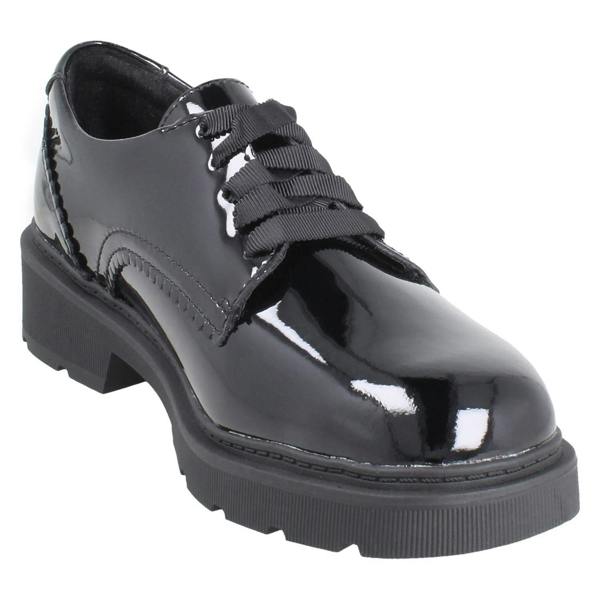 Clarks Girls Clarks Scalloped Edge Chunky Sole School Shoes Eris Pure