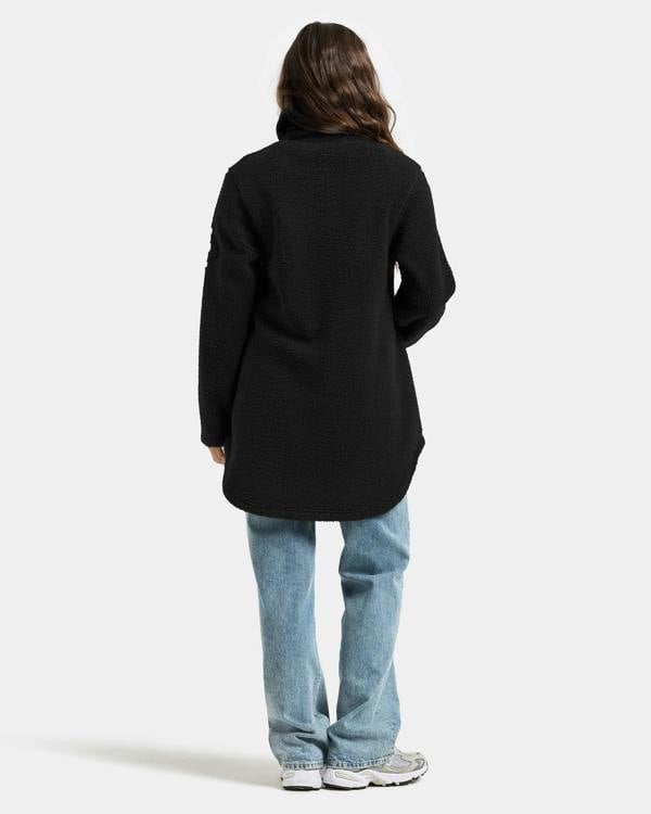 Didriksons Womens Umi Full Zip Fleece 4 - Black 060 | CHO | Designer Womens Fleece Jackets