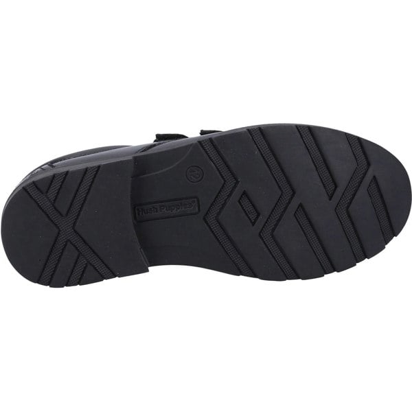 Hush Puppies Logan SNR Leather Boys's Black Shoes