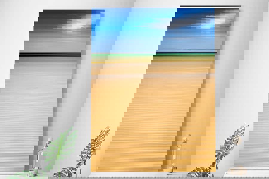 abstract sandy beach and blue sky art print