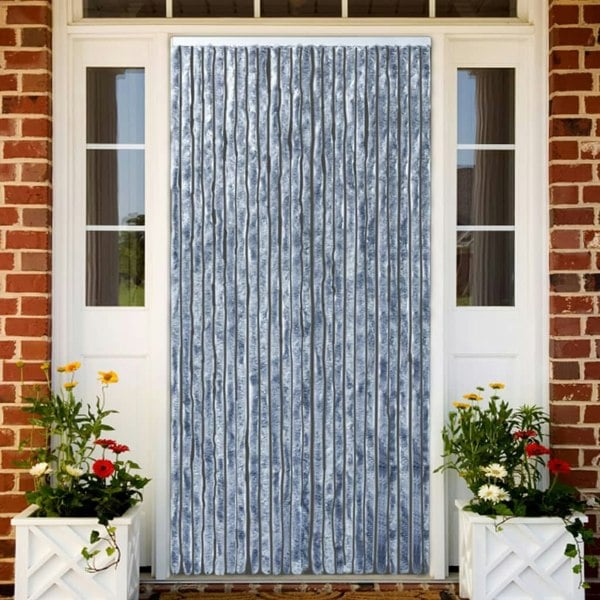 Berkfield Insect Curtain Silver 90x220 cm Chenille