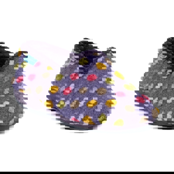 Lunar Womens Helix Polka Dot Slippers - Purple