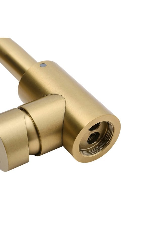 Living and Home Gold Arc Single-Handle Bathroom Faucet with Swivel Spout