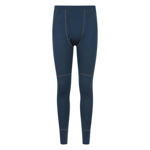 Mountain Warehouse Mens Asgard Merino Wool Base Layer Set - Dark Blue - XS - Dark Blue - 70% Merino Wool/30% Polyester