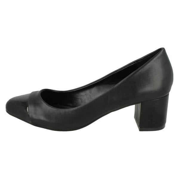 Spot On Ladies Spot On Mid Heel Court Shoes
