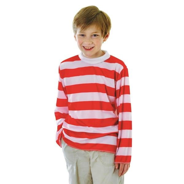 Bristol Novelty Childrens/Kids Red And White Striped Top - Red/White - 