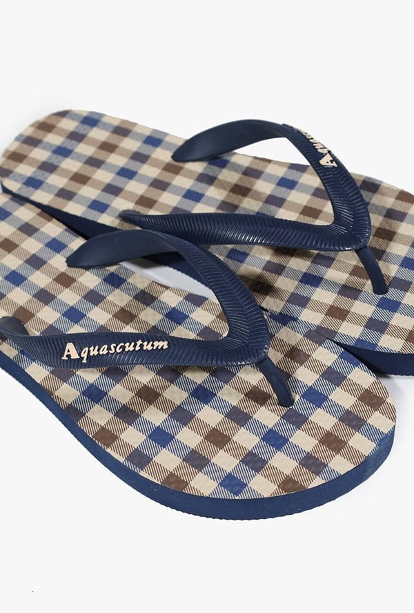 Aquascutum Club Check Flip Flops