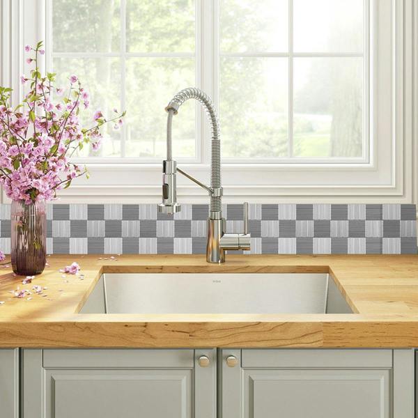 ENER-J Linear Glow Peel & Stick Aluminum Tile, Size: 300 x 300 x 4 mm (Pack of 4)