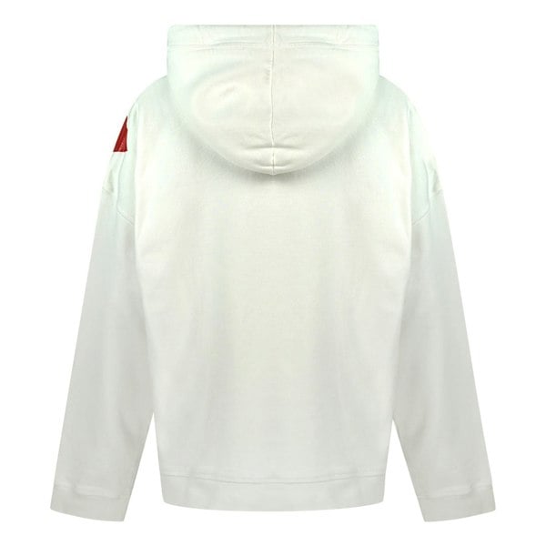 Dsquared2 Large Maple Leaf Logo Oversize Hoodie - White