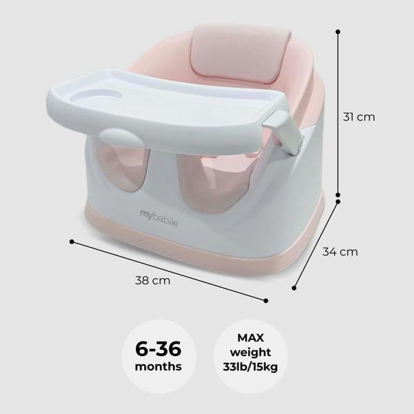 My Babiie MBHCB 2-in-1 Baby Booster Seat - Pink