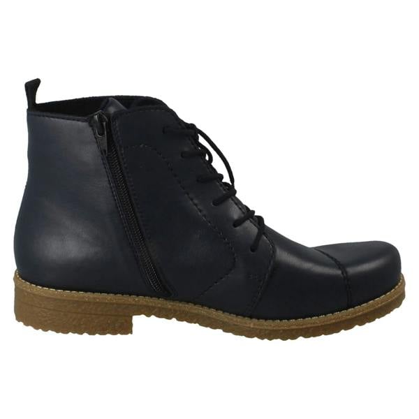 Rieker Ladies Fleece Lined Zip Fastening Ankle Boots 73500