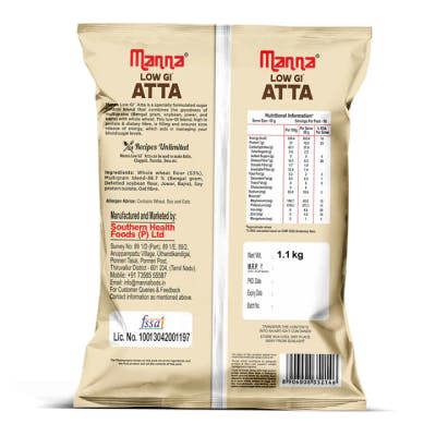 Manna Low GI Atta for Sugar Control 1kg