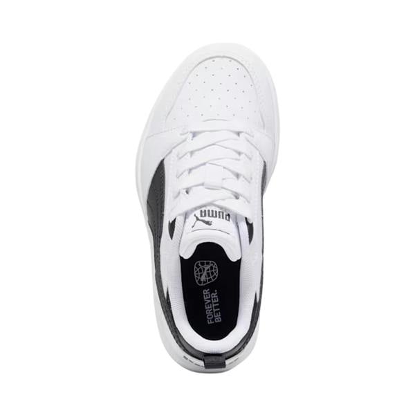 Puma Childrens/Kids Rebound High Top Trainers - White/Black/White - 