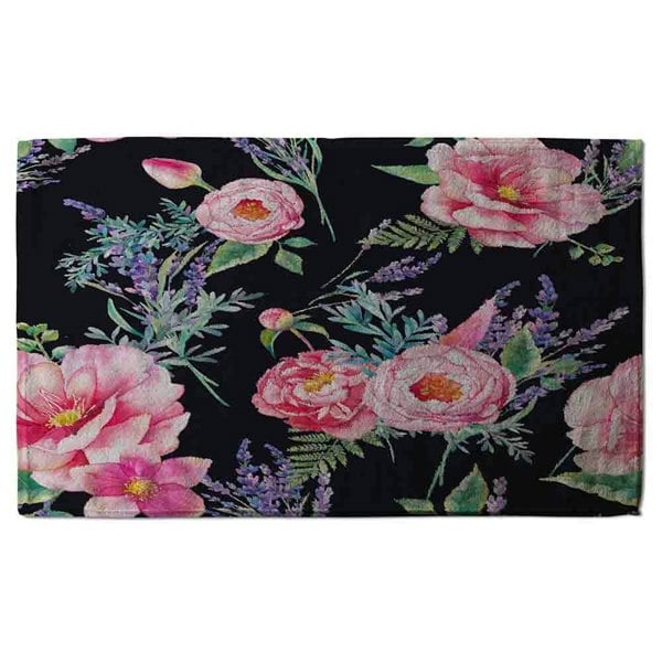 Benjamin Tate Design Watercolour Painting of Flowers (Bath Towel)