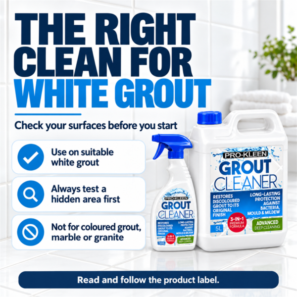 ProKleen 15L + 750ml Pro-Kleen Tile Grout Cleaner Restorer Reviver for Kitchen and Bathroom