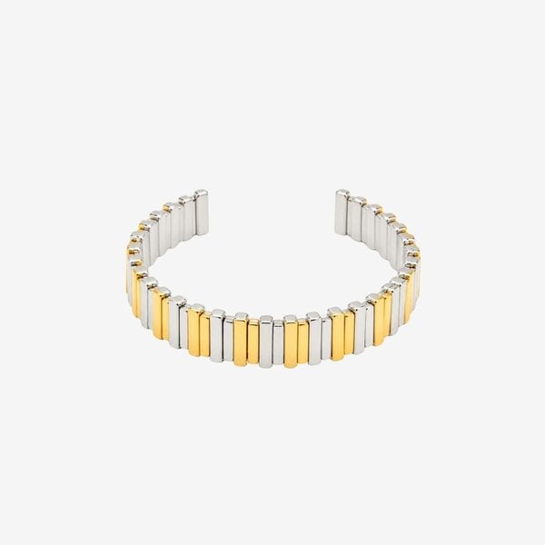 Uchi & Soto Shikaku Mixed Metals Cuff Bangle