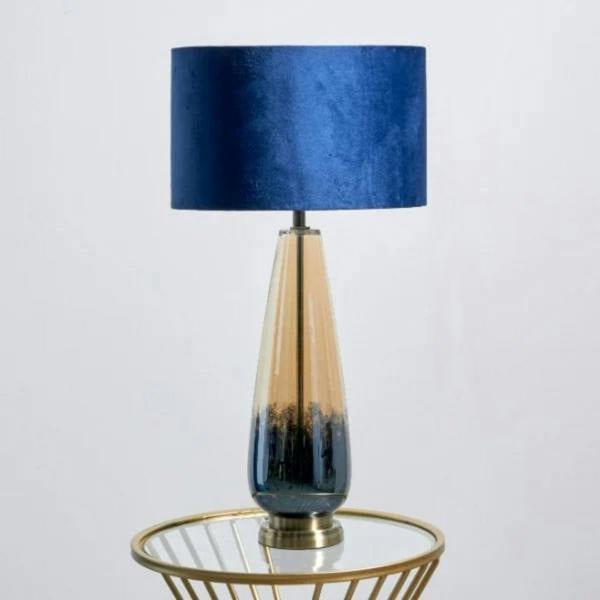Pagazzi Lighting Elena Blue Glass Table Lamp