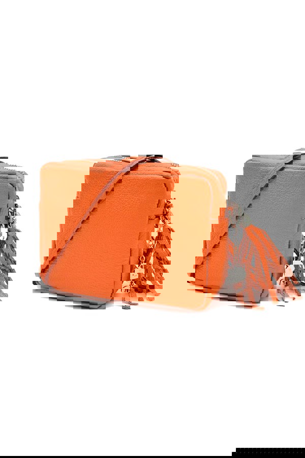 Kitise Mini Tassel Italian Genuine Leather Purse Crossbody Bag With Tassel