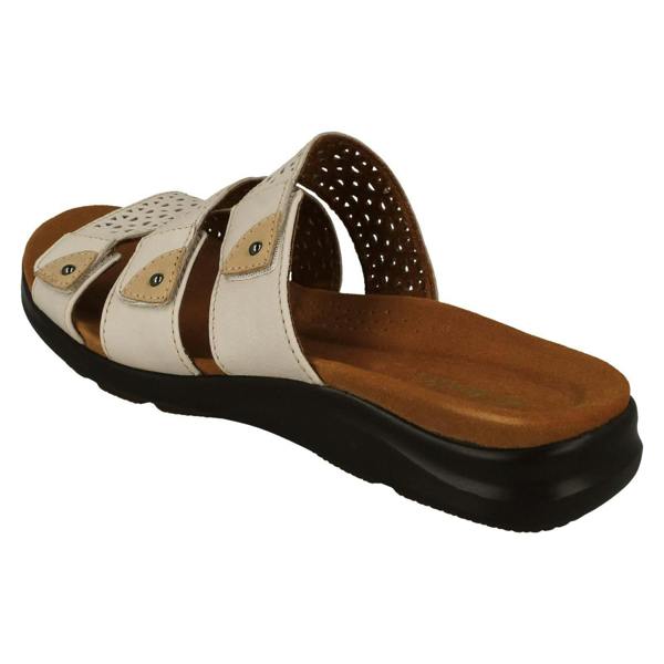Clarks Ladies Clarks Laser Detailed Adjustable Strap Mule Sandals Kitly Walk