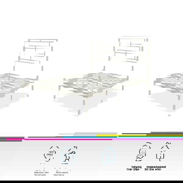 Dorel Home Jensen Metal Bed White - Double