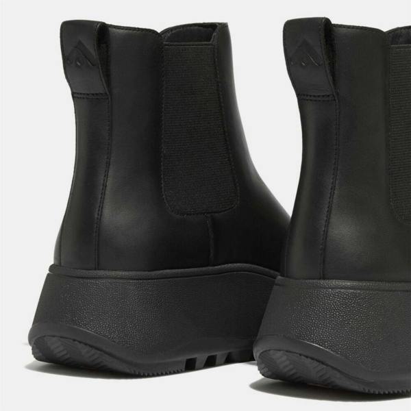 Fit Flop Womens/Ladies F-Mode Leather Flatform Chelsea Boots - Black - 