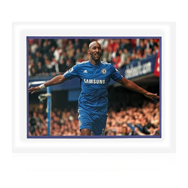 Nicolas Anelka Signed Chelsea Deluxe Mount