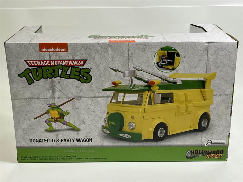 Jada Teenage Mutant Ninja Turtles Donatello Figure and Party Wagon 1:24 Jada 253285003